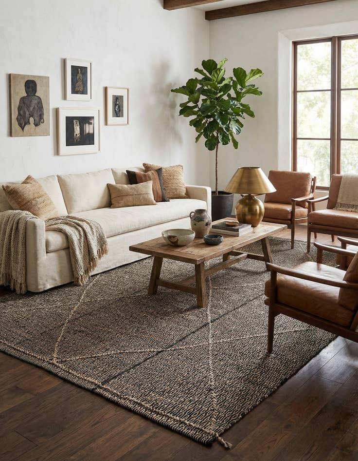 Detail image of 7' 10 x 9' 9  Hand Knotted Darya Wool Rug