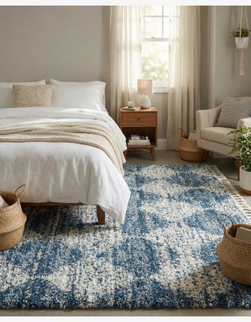 Blue Serenity Shag Rug