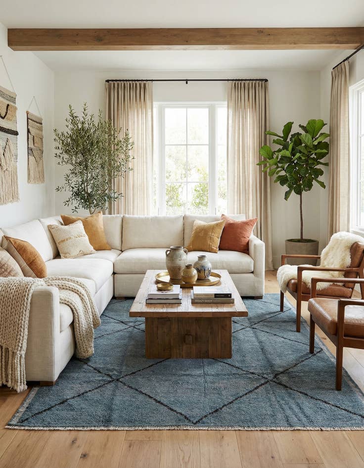 Detail image of 7' 10 x 10' 1  Hand Knotted Moroccan Wool Rug