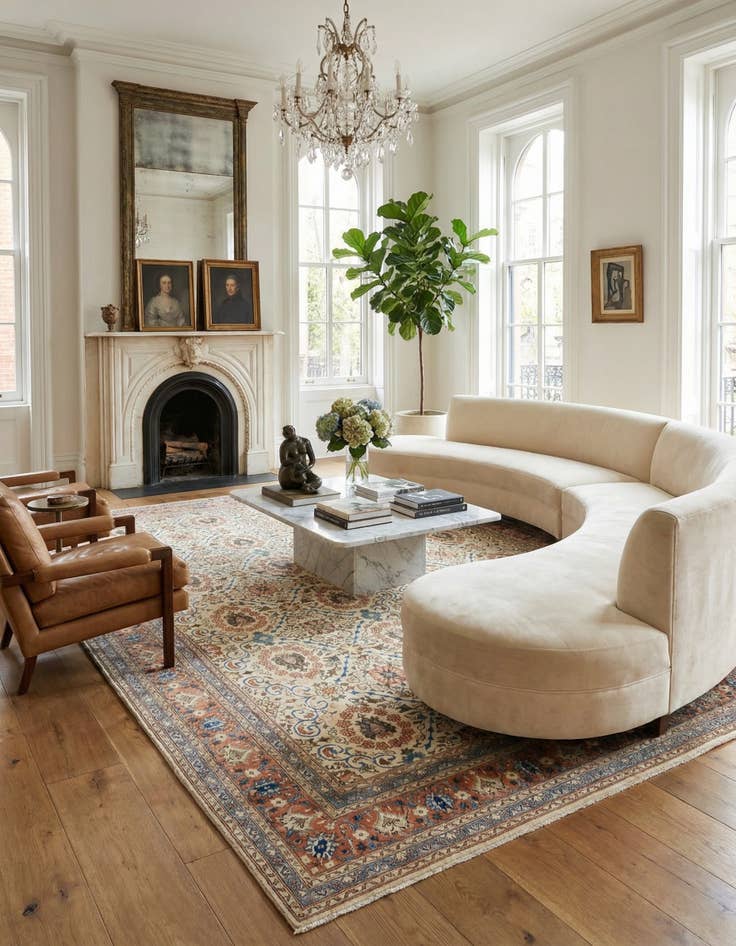 Detail image of 9' 10 x 13'  Hand Knotted Ultra Vintage Persian Wool Rug