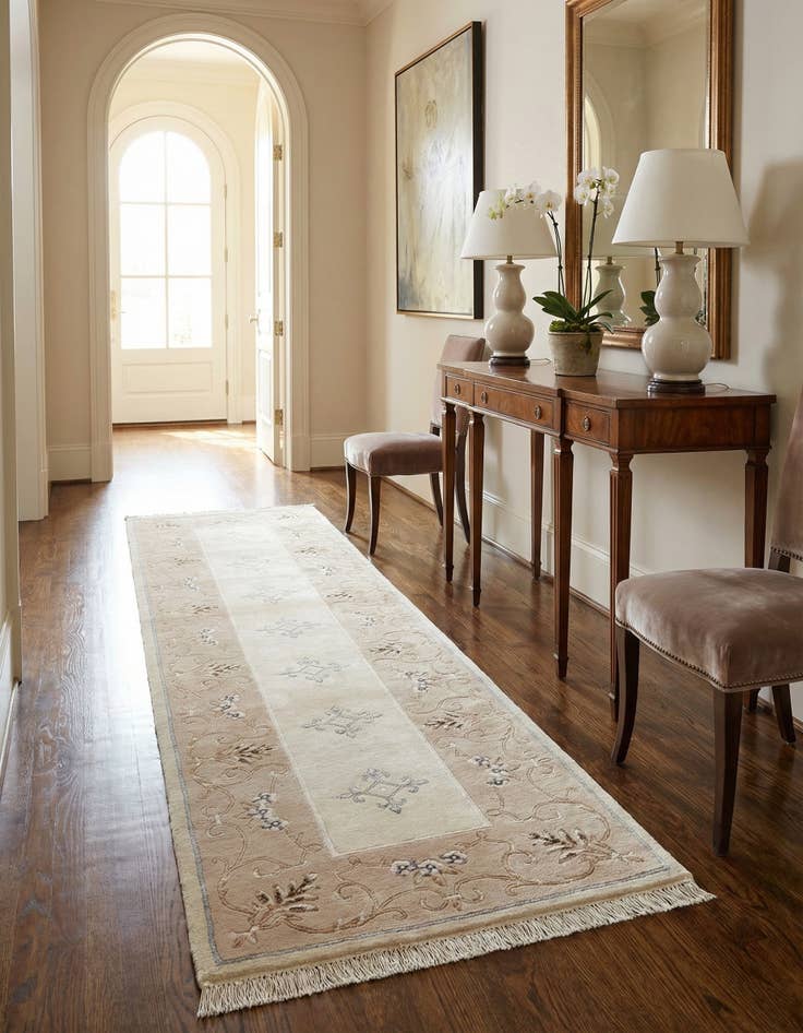 Detail image of 2' 9 x 9' 11  Hand Knotted Darya Wool Runner Rug