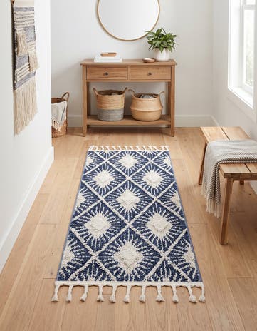 Blue Boho Runner Rug