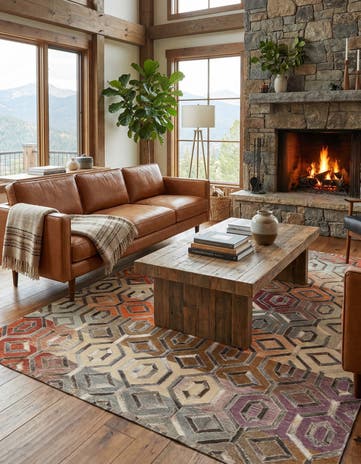 5' x 7' 9 Cowhide Rug
