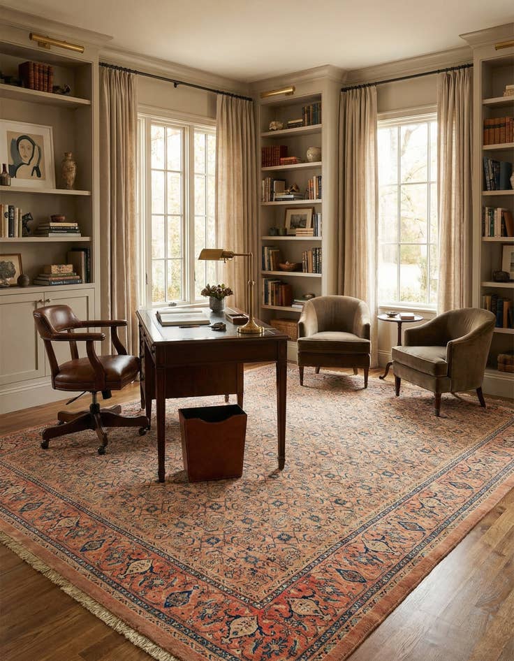 Detail image of 10' 3 x 12' 9 Hand Knotted Farahan Persian Wool Rug