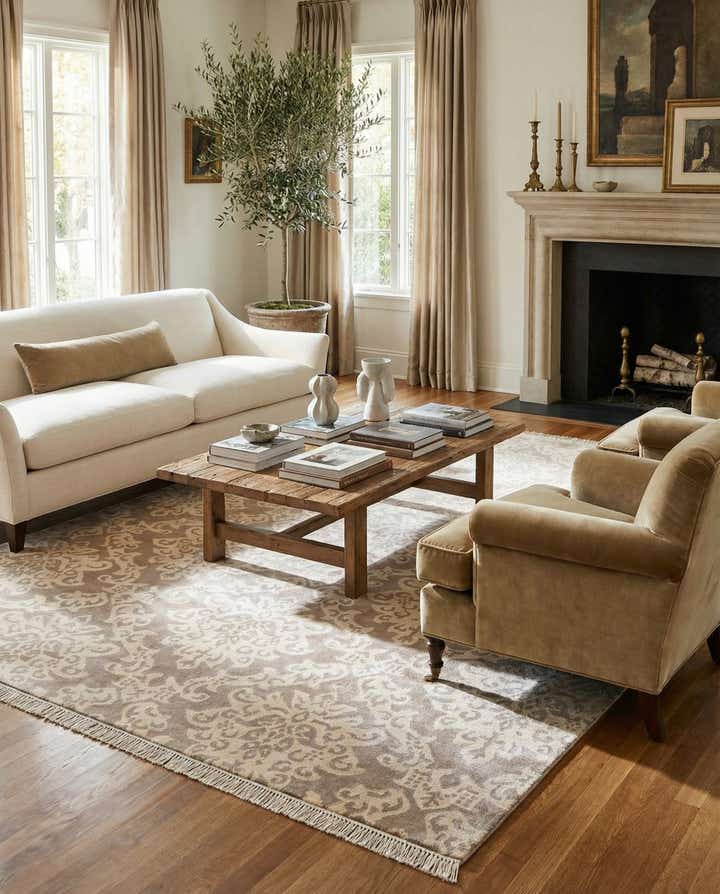6' 7 x 9' 10 Hand Knotted Darya Wool Rug