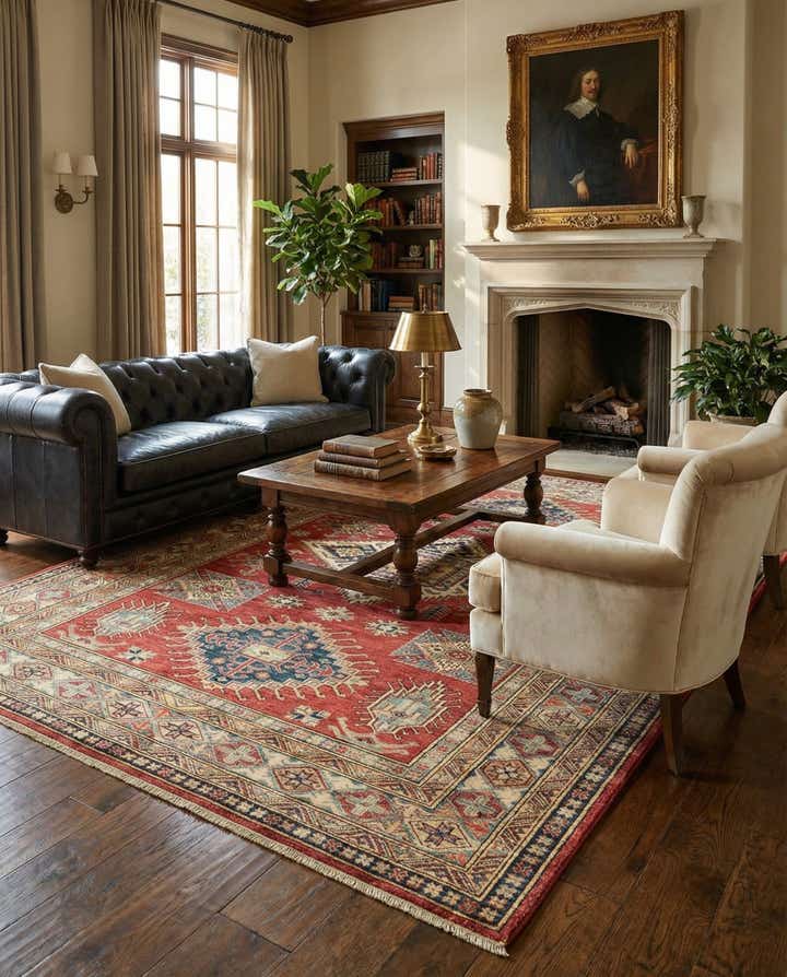 5' 9 x 7' 7 Hand Knotted Kazak Oriental Rug