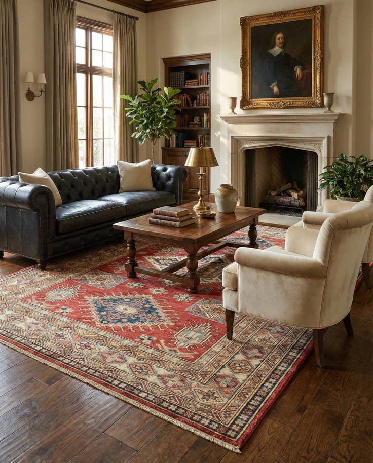Detail image of 5' 9 x 7' 7 Hand Knotted Kazak Oriental Rug