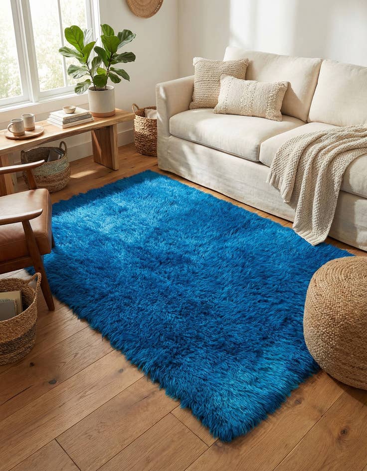 Detail image of 3' 9 x 6'  Hand Knotted Moroccan Wool Rug