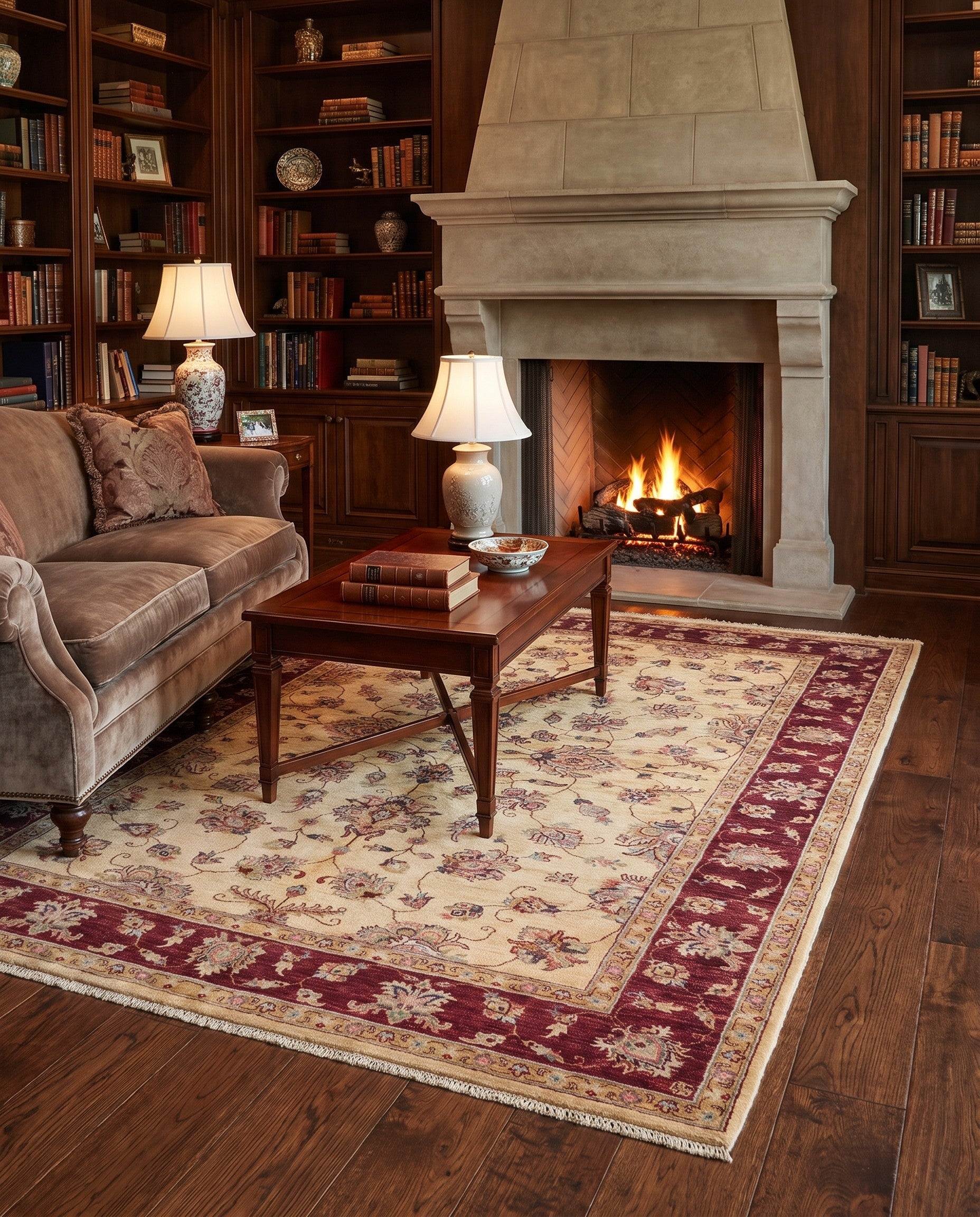 180cm x 245cm Hand Knotted Ziegler Rug
