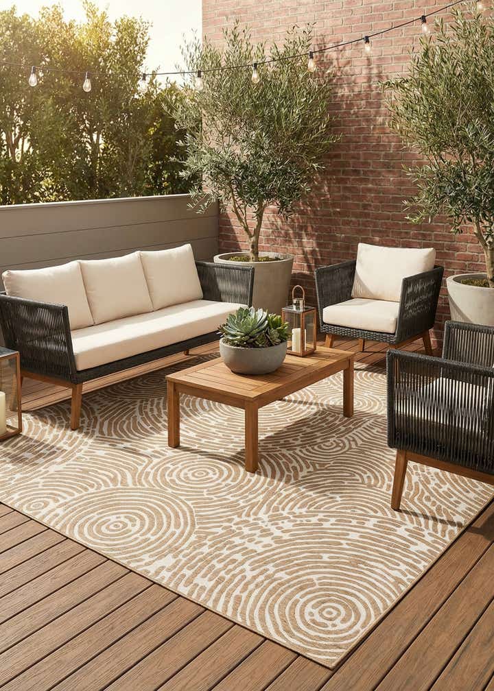 7' 10 x 10' Easy-Clean Modern Indoor / Outdoor Rug