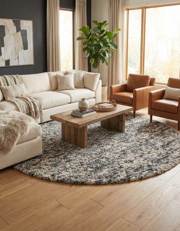 10' x 10' Hand Woven Haka Deluxe Shag Round Rug