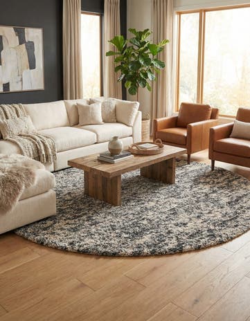 10' x 10' Hand Woven Haka Deluxe Shag Round Rug