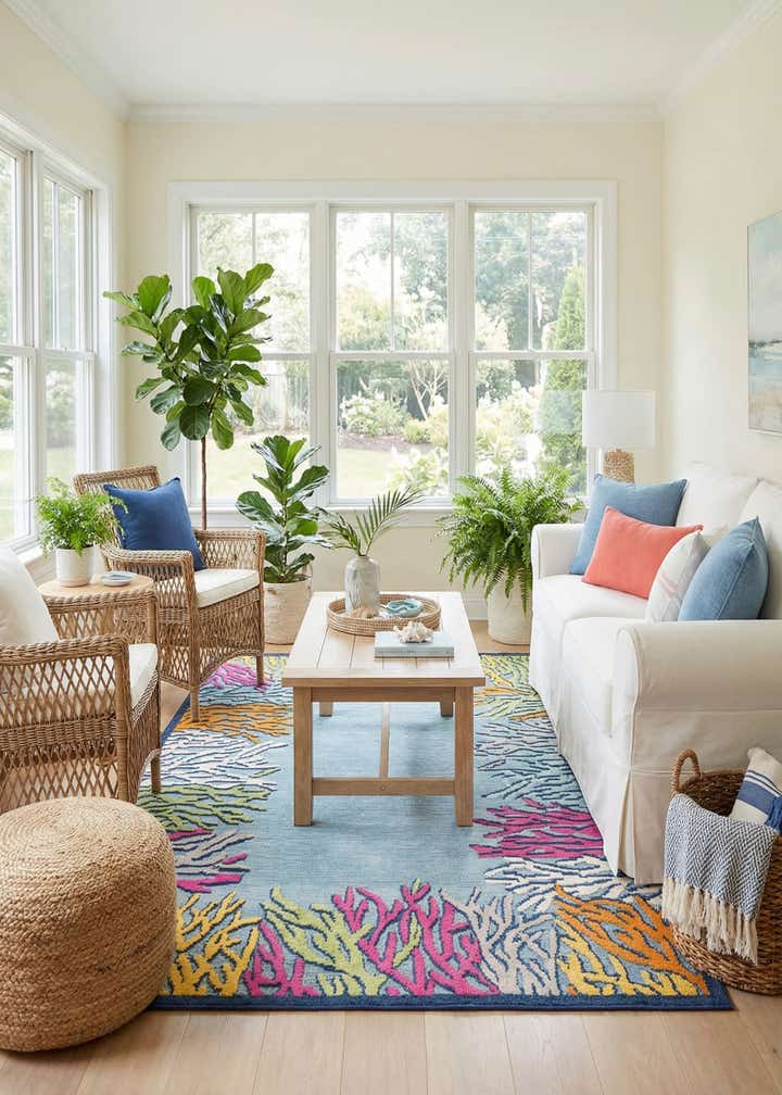 5' x 7' 7 Easy-Clean Indoor / Outdoor Rug