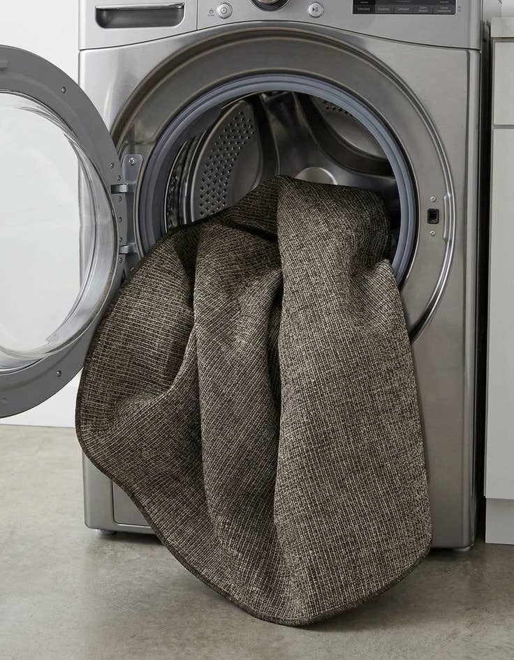 Detail image of 3' x 6'  Washable Solid Indoor / Outdoor Hearth Rug