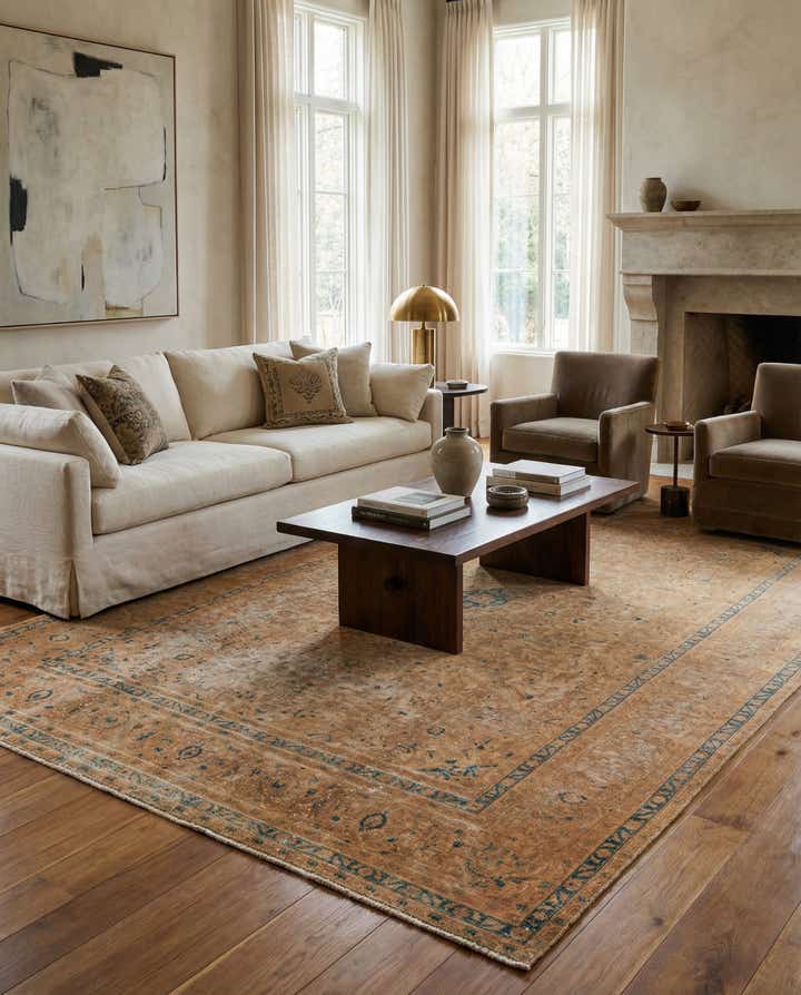 7' 8 x 11' 2 Hand Knotted Ultra Vintage Persian Wool Rug