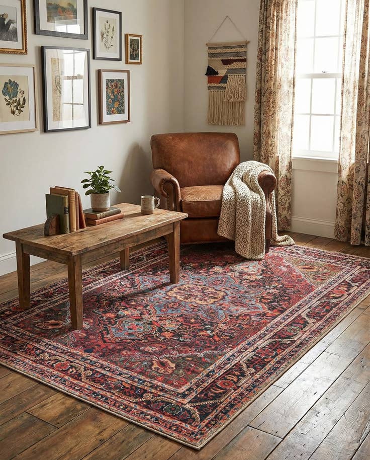 Detail image of 4' x 6' Washable Timeless Rug