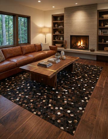 8' x 9' 10 Cowhide Stocks Rug
