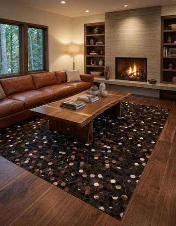 8' x 9' 10 Cowhide Stocks Rug