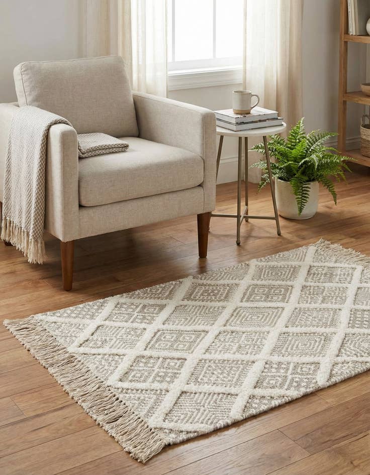 Detail image of 2' x 3'  Hand Braided Jute Rug