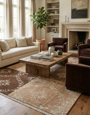 6' 7 x 9' 10 Hand Knotted Darya Wool Rug