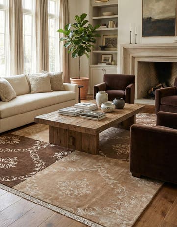 6' 7 x 9' 10 Hand Knotted Darya Wool Rug