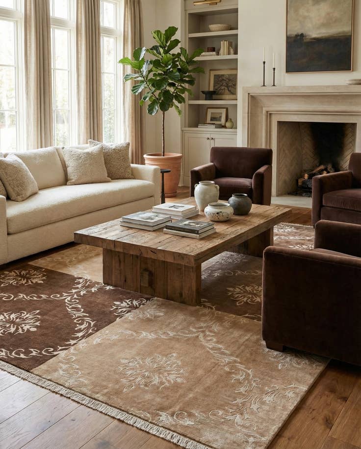 Detail image of 6' 7 x 9' 10 Hand Knotted Darya Wool Rug