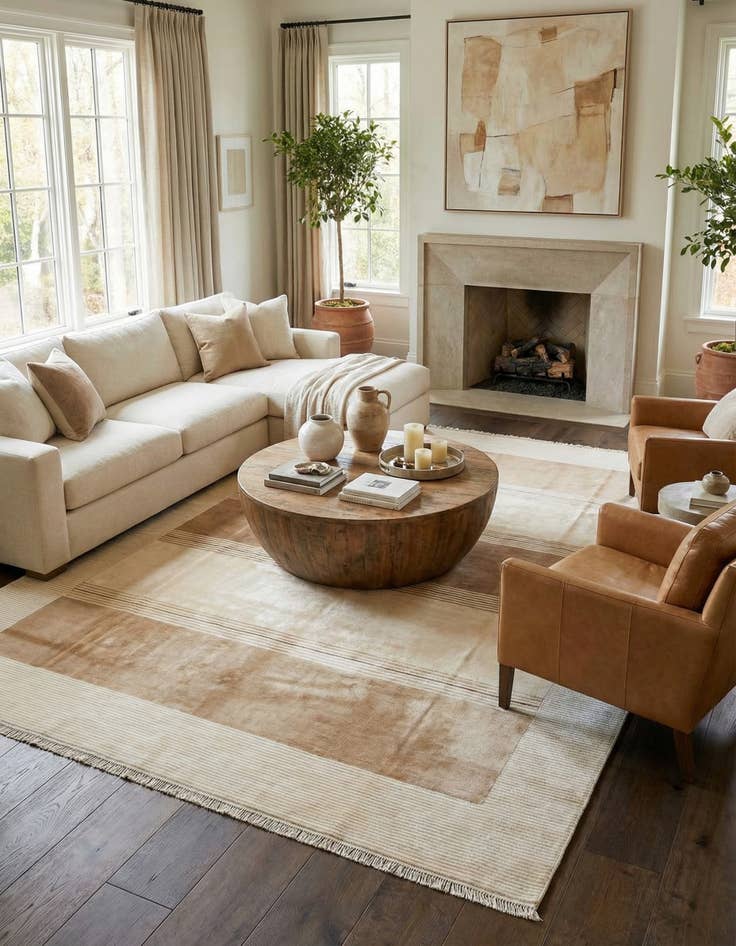 Detail image of  6' 10 x 9' 5  Hand Knotted Darya Wool Rug