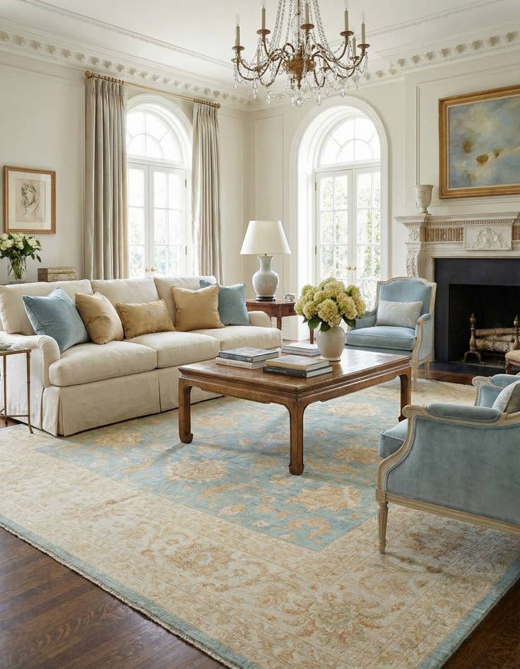 Detail image of 13' x 13' 1 Kaizar Wool Square Rug