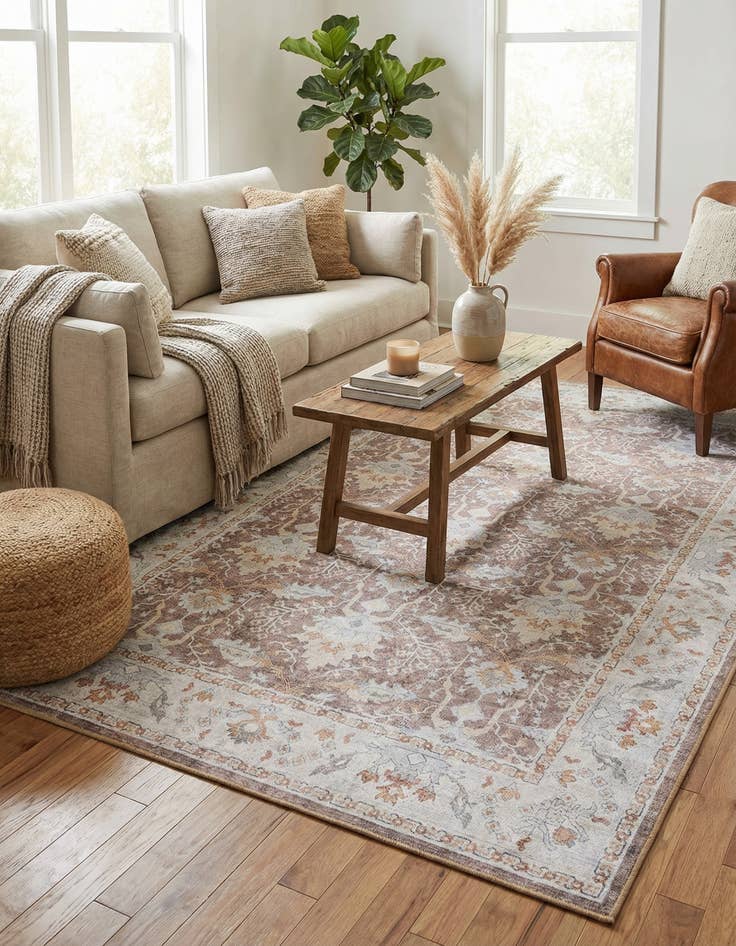 Detail image of 5' 1 x 8' Washable Timeless Rug