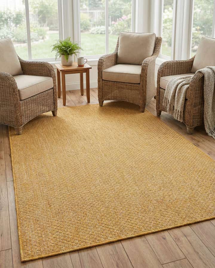 4' x 6' Easy-Clean Solid Indoor / Outdoor Rug
