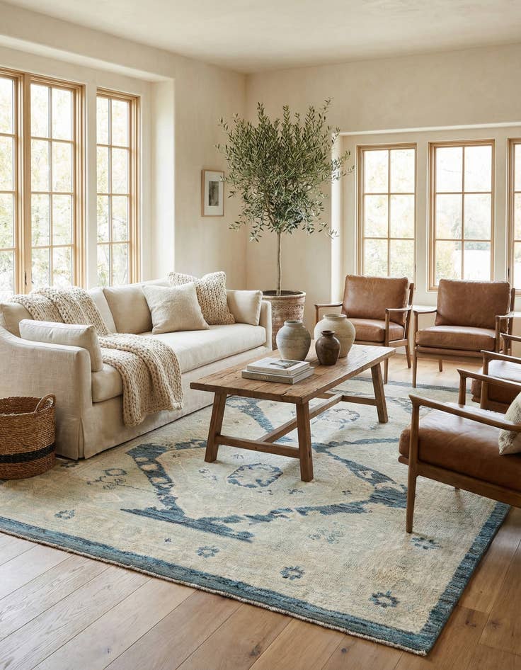 Detail image of  8' x 9' 10  Hand Knotted Moroccan Wool Rug