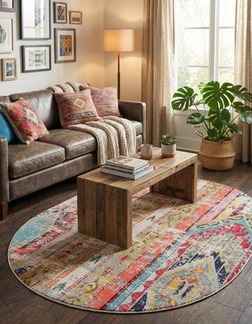 8' x 10' Washable Mesa Oval Rug