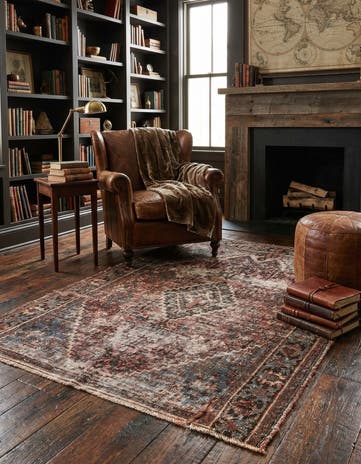 4' 3 x 6' Hand Knotted Ultra Vintage Persian Wool Rug