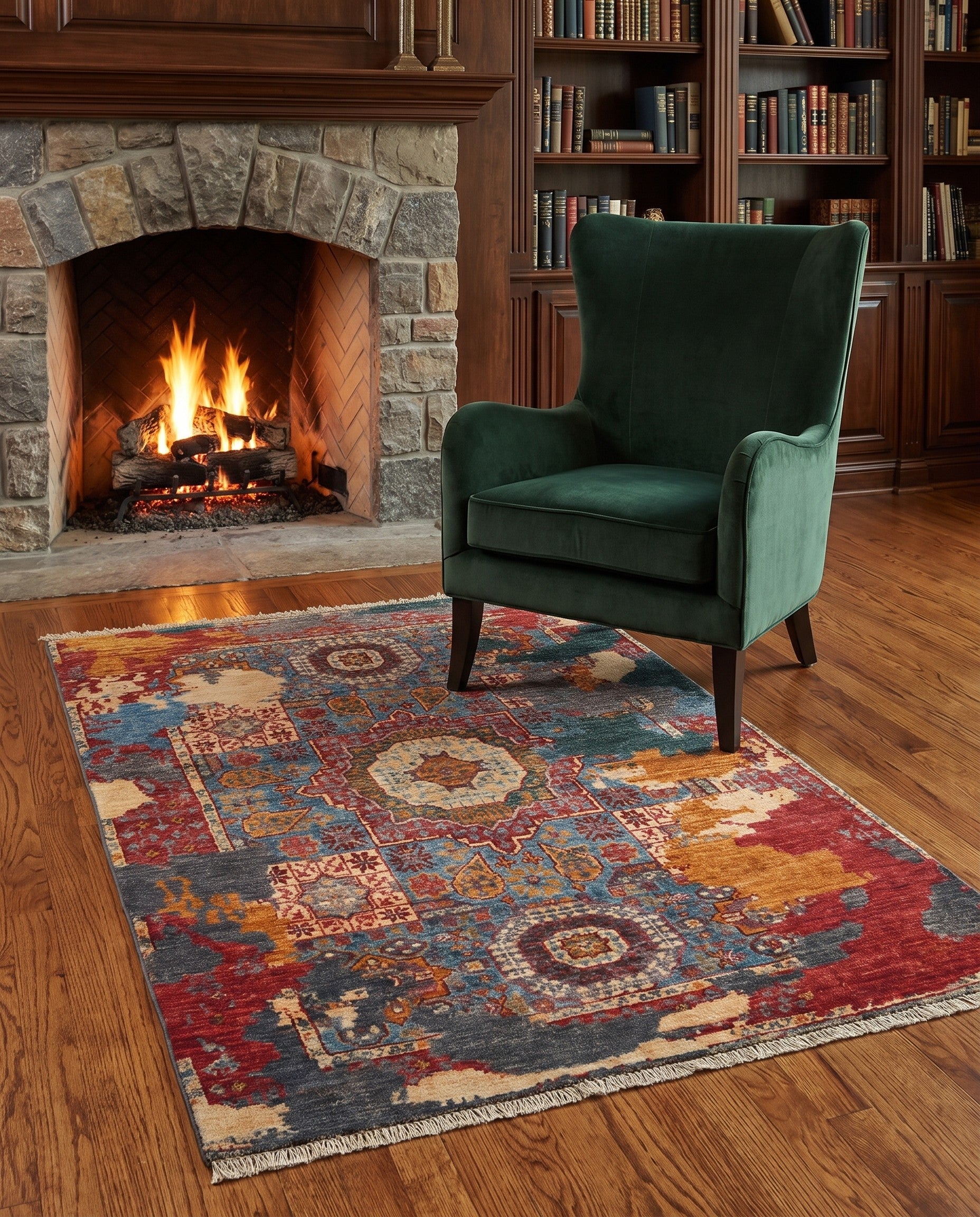 3' 5 x 5' 1 Hand Knotted Mamluk Ziegler Rug