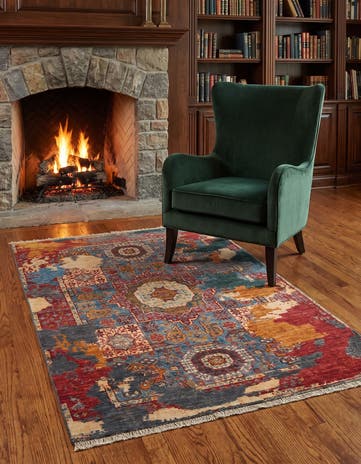 3' 5 x 5' 1 Hand Knotted Mamluk Ziegler Rug