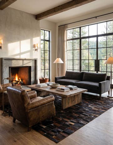4' 11 x 8' 1 Cowhide - Patchwork Rug