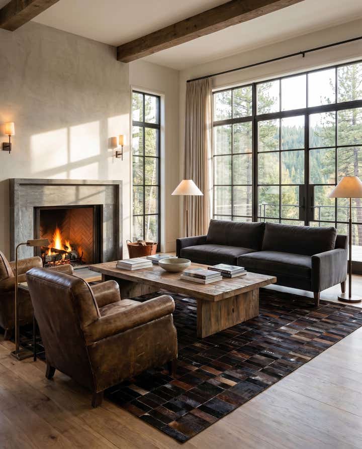 4' 11 x 8' 1 Cowhide - Patchwork Rug