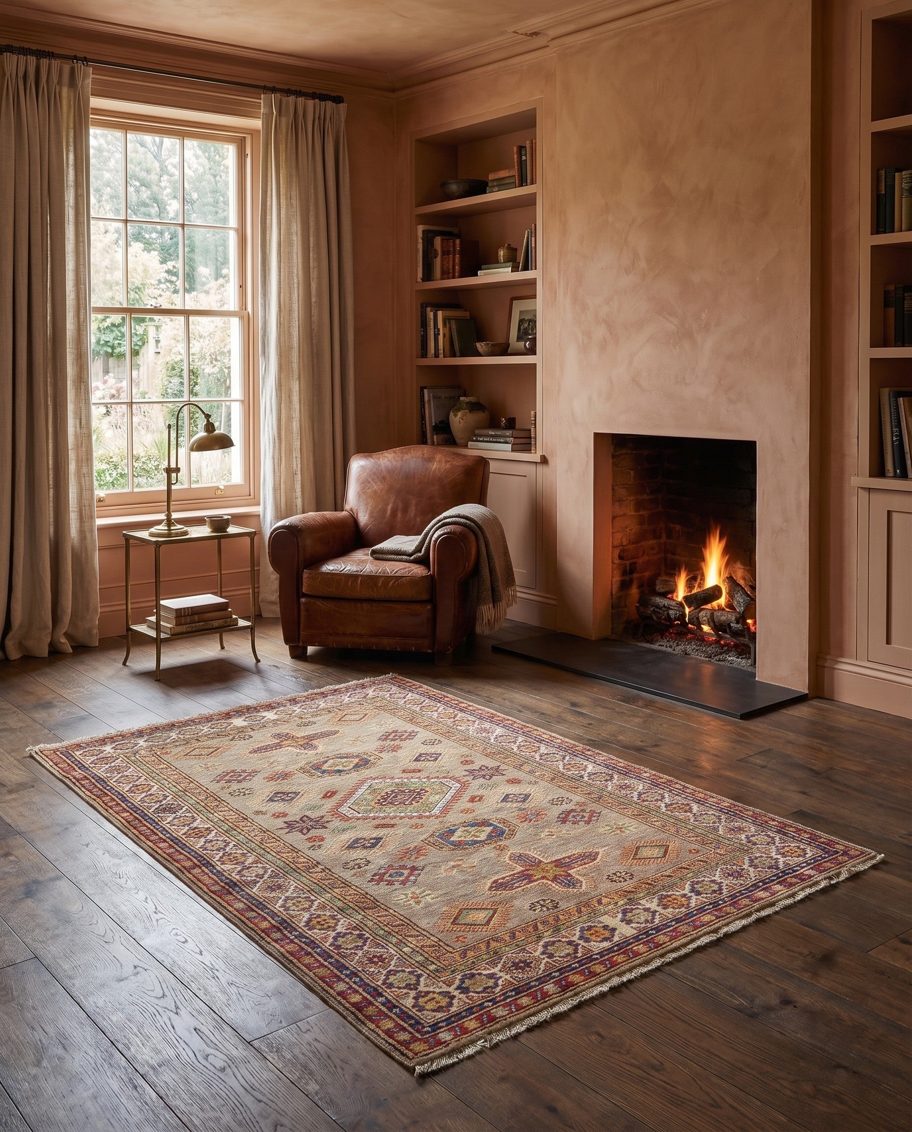 4' x 6' 1 Kazak Wool Rug