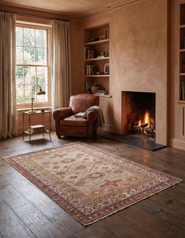 4' x 6' 1 Kazak Wool Rug