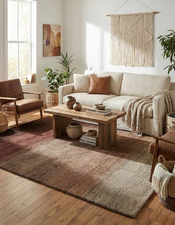 4' 3 x 5' 11 Hand Knotted Kashkuli Gabbeh Wool Rug