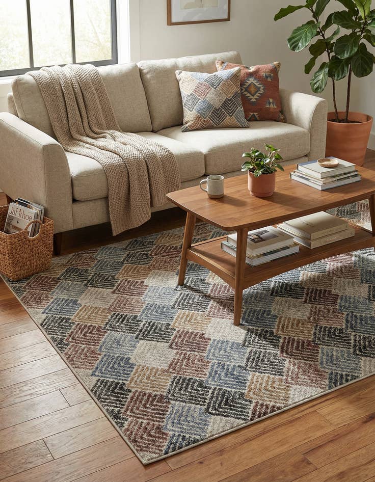 Detail image of  4' x 6' Eco Trellis Rug