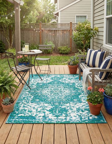 4' x 6' Easy-Clean Vista Breeze Indoor / Outdoor Rug