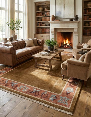 8' 2 x 11' 4 Hand Knotted Tibet Wool Rug