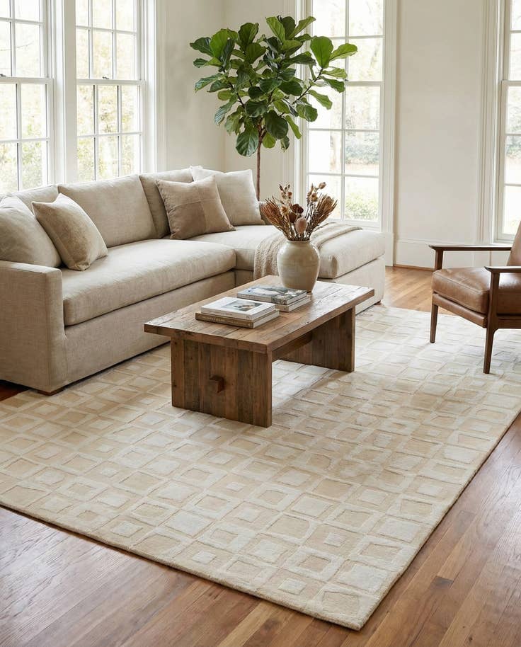 Detail image of 6' 9 x 10' 3 Hand Knotted Darya Wool Rug