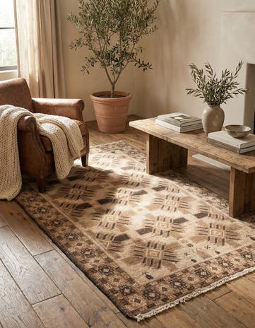 3' 7 x 6' 3 Hand Knotted Ultra Vintage Persian Wool Rug