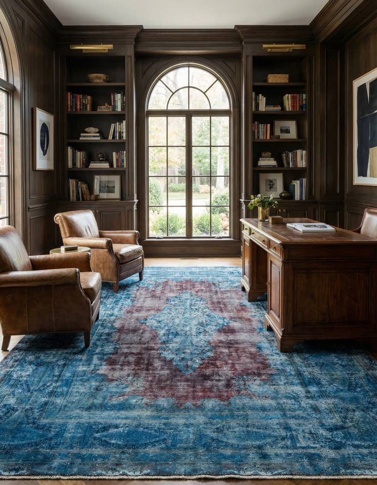 Detail image of 7' 10 x 11' 1 Vintage Royal Wool Rug