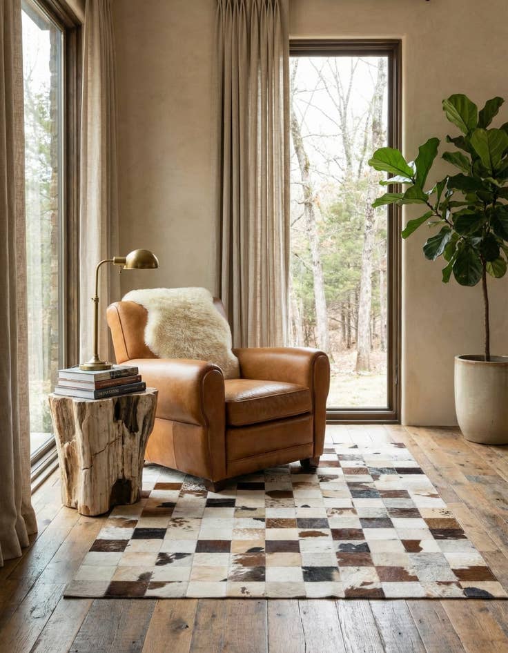 Detail image of  5' x 7' 9 Cowhide Rug