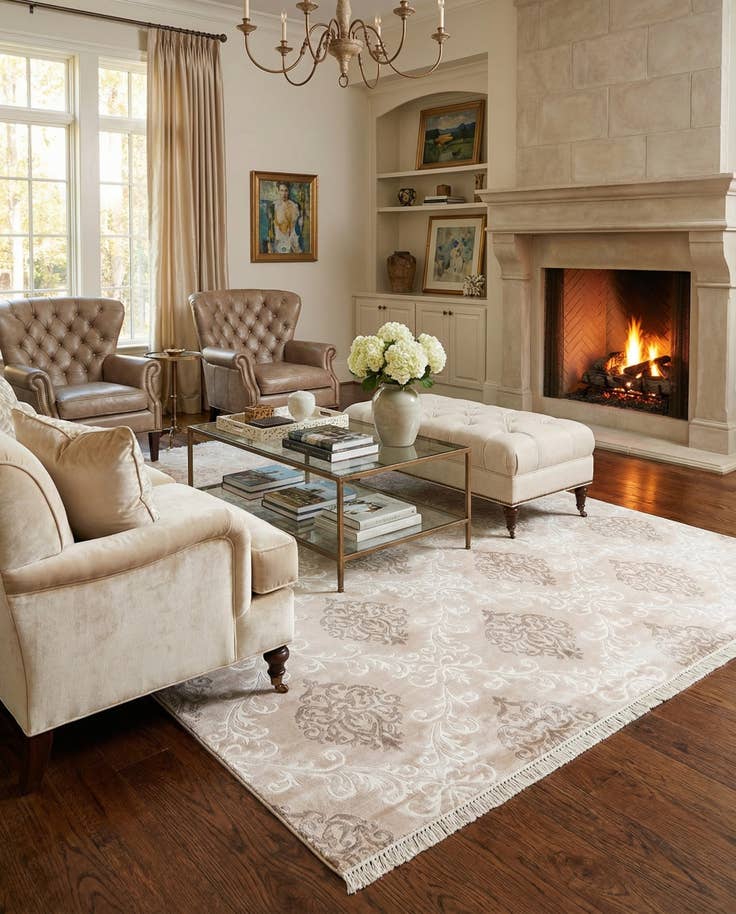 Detail image of 5' 6 x 8' Hand Knotted Darya Wool Rug