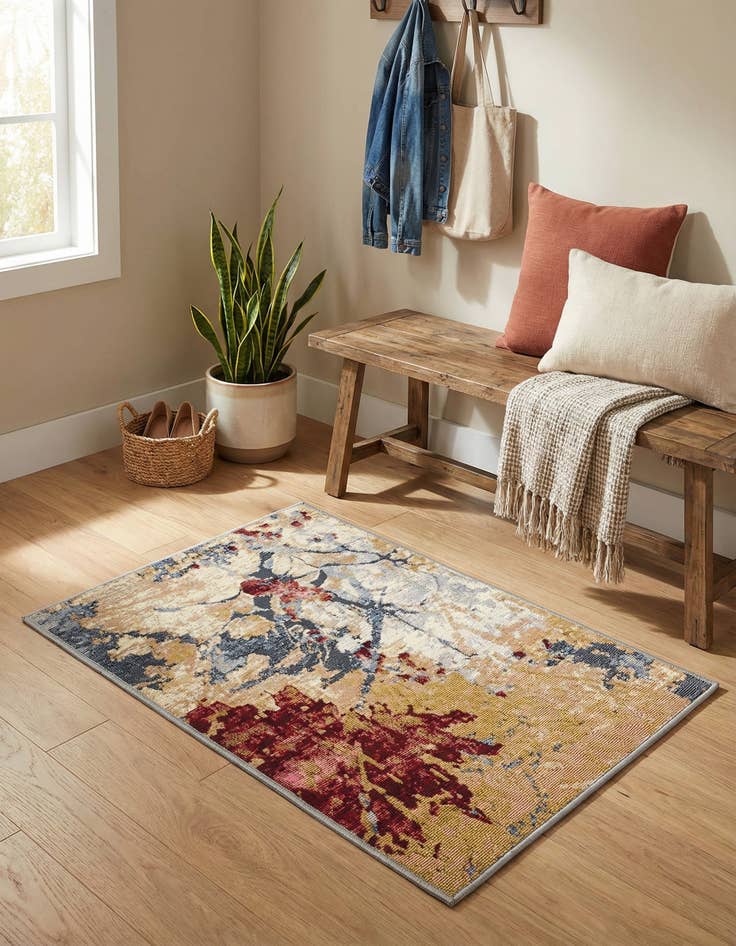 Detail image of  2' x 3'  Washable Modern Indoor / Outdoor Rug