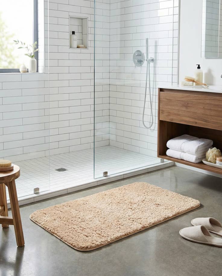 Detail image of 1' 8 x 2' 7 Bano Luxe Bath Mat